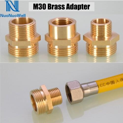 NuoNuoWell 1PC M30 X 1/2'' 3/4'' Reduce Adapter Gas Pipe Fittings Cooper Connector Hose Repair Joints