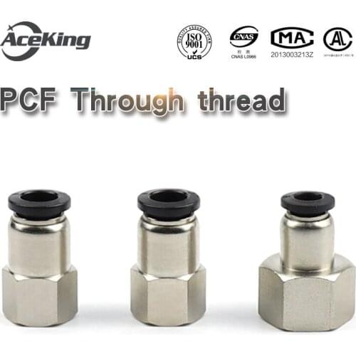 PCF Pneumatic gas tube internal thread straight quick plug connector pcf6-01 / 8-02 / 10-03 / 12-04