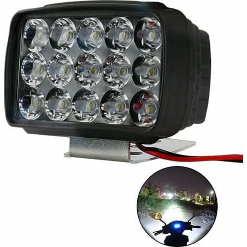 Motorcycle Headlight Spot Light 15 LED 1000LM Motos ATV UTV Scooter Lighting