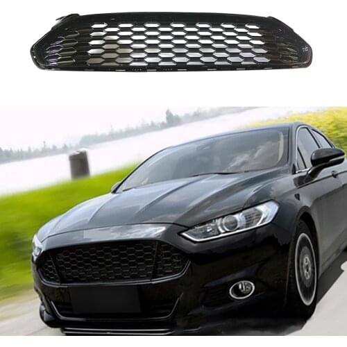 Honeycomb Mesh Grille Front Racing Grill Grille Bumper Mask Cover Fit For Ford Mondeo 2013-2016 Race Grille Modified Parts
