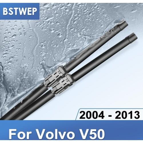 BSTWEP Wiper Blades for Volvo V50 Fit Side Pin / Push Button Arms Model Year from 2004 to 2013