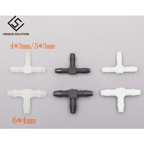 20pcs UV T connector for eco solvent printer Mimaki Roland ink tube 4*3mm/5*3mm/6*4mm