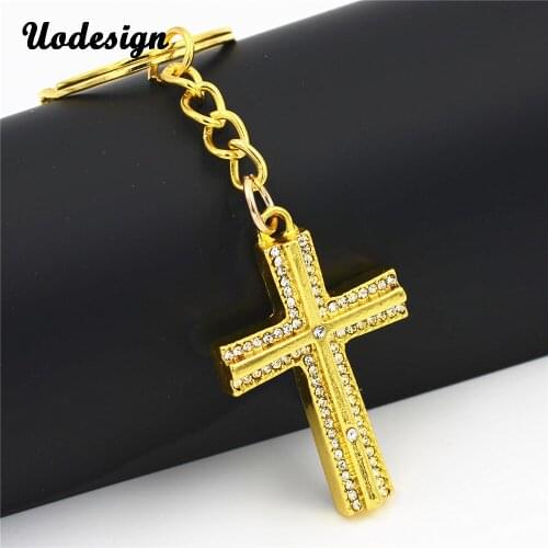 Uodesign Egyptian Ankh Key Of Life Simple Gold Plate Cross Pendant Keychain Classic Women Mens Hip Hop Jewelry