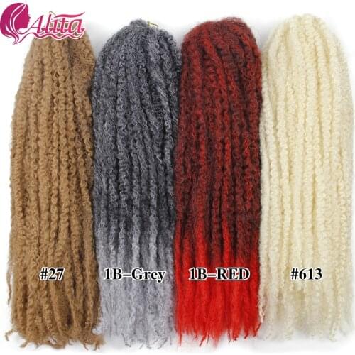 Marley Crochet Braids Hair 18 Inch Afro Kinky Braiding Hair Pure/Ombre Color Marley Crochet Braids Hair Extensions