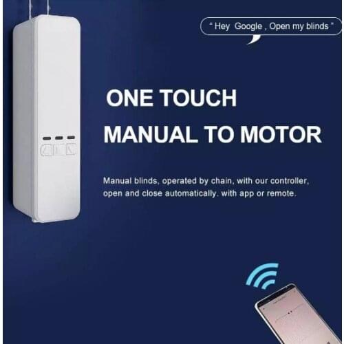 WiFi Tuya DIY Smart Motorized Chain Roller Blinds Shade Shutter Drive Electric Curtain Motor Smart Home Alexa Google Control