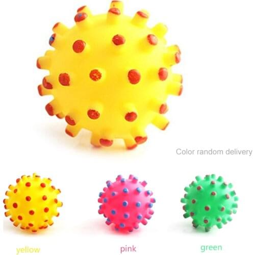 Funny Ball Soft Squeaky Pet Cat Dog Ball Toys For Small Dogs Rubber Chew Puppy Fidget Stuff Dogs Toys Pets Training Accessories