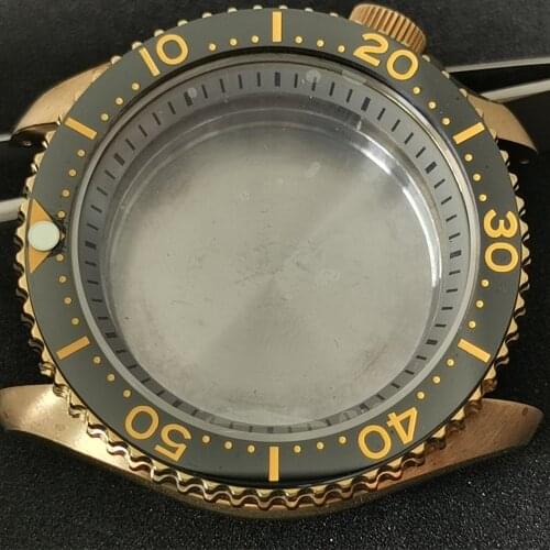 Watch Parts SKX007 Aluminum Bronze Watch Case Sapphire 200M Waterproof Suitable For NH35A/36A Movement