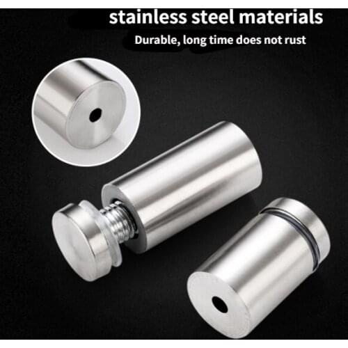 10PCS Glass Fasteners 19mm Stainless Steel Acrylic Advertisement Standoffs Pin Nails Billboard Fixing Screws Hardware