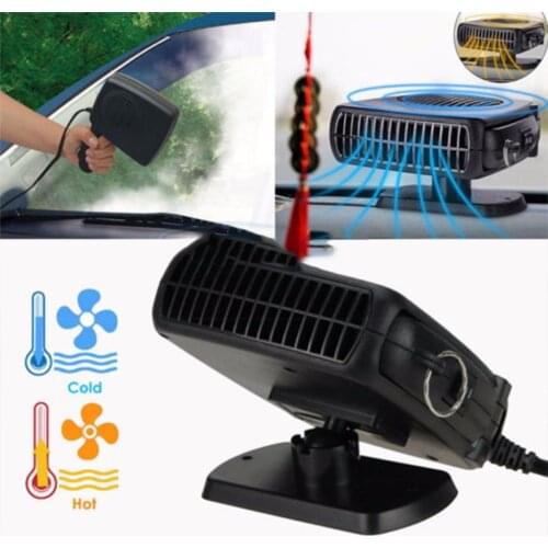 2 In 1 Car Portable Ceramic Heating Cooling Heater Fan Defroster Demister DC 24V /12V