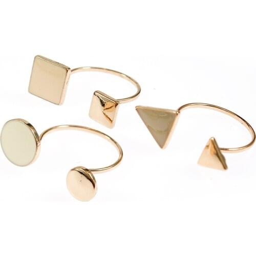 3 Pcs Simple Midi Open Rings Set 2021 Fashion Gold Color Geometric Finger Knuckle Ring For Women Girl Wedding Jewelry Best Gift