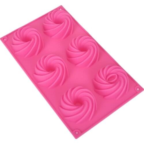 6 Lattice Cooing Hof Donuts Doughnuts Cookies Chocolate Silicone Cake Mold Bakeware Tools E594