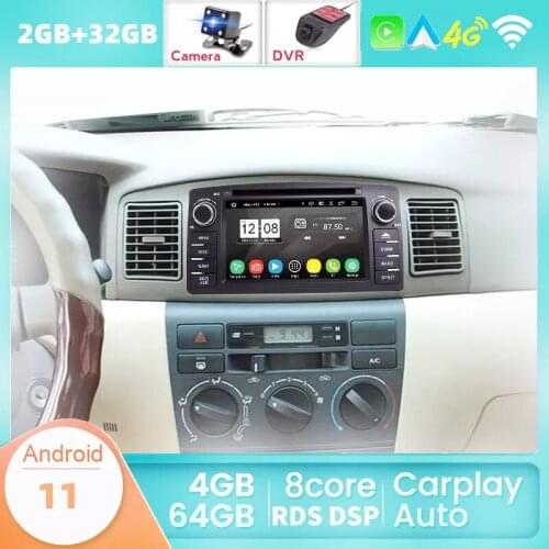 PX5 4G 64G 2 Din Android 11 Car Radio For Toyota Corolla E120 BYD F3 2din Stereo Receiver Navigation Auto Audio Dvd Player Gps