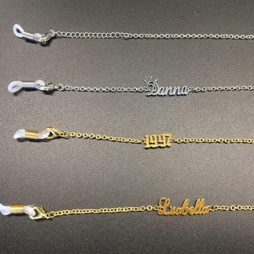 Sipuris Custom Name Years Glasses Chain Sunglasses Holder Cords Straps Lanyard Eyeglasses Necklace Eyewear Retainer Accessories