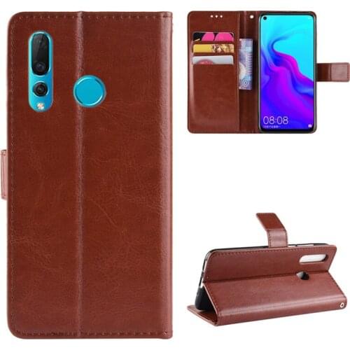 For Huawei Nova 4 Case Luxury Leather Flip Wallet Phone Case For Huawei Nova4 Case Stand Function Card Holder