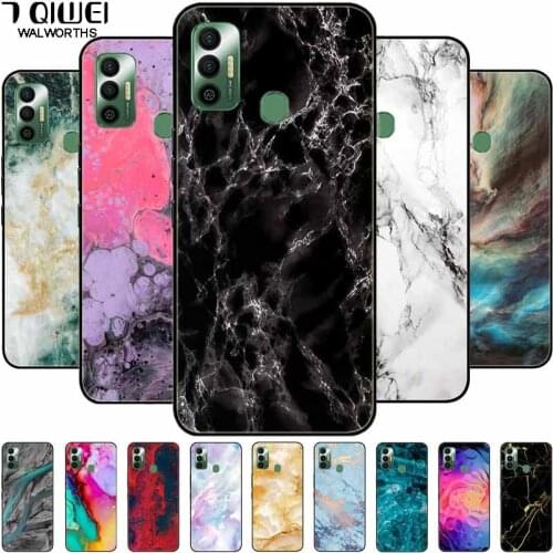 Phone Case For Tecno Spark 7 Cover Spark7 Soft Silicone TPU Fundas For Tecno Spark 7T Shell Shockproof Coque for Spark 7P 2021