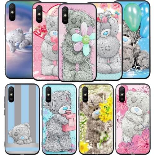 Cute Teddy Bear Silicone Cover For Xiaomi Redmi 9 9T 9C 8 7 6 Pro 9AT 9A 8A 7A 6A S2 5 5A 4X Plus Phone Case