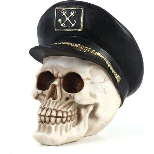 MRZOOT Skull Resin Skull Crafts Decoration Personality American Police Animal Skull Halloween Theme Decoration