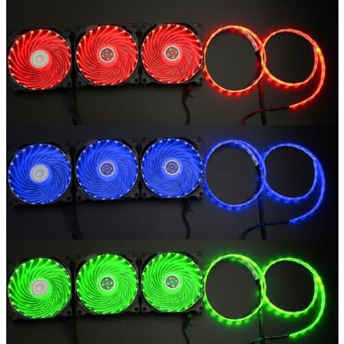 Syscooling colorful control system with 3 120mm fans 21 lights