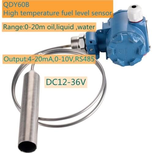 Diesel Oil Water Level Sensor high temperature resistant pressure transmitter 4-20mA 0-10V liquid level meter QDY60B