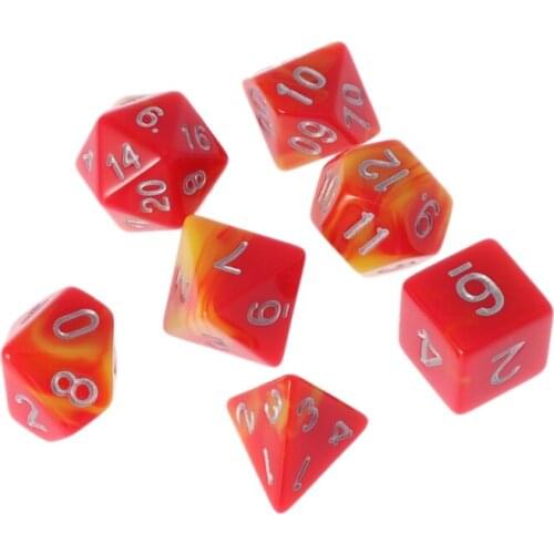 7-Dice Sided D4 D6 D8 D10 D12 D20 for magic-the-Gathering RPG Poly Game Set N0PC
