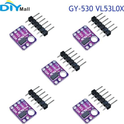 5pcs GY-530 VL53L0X Time-of-Flight TOF Laser Ranging Module Distance Measurement Sensor Breakout