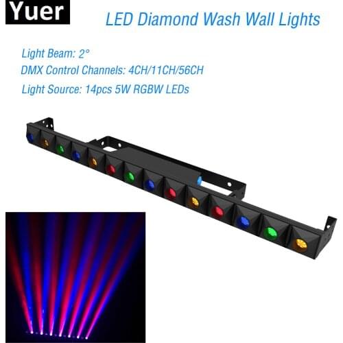 LED Wash Wall 14x5W RGBW 4IN1 Stage Lighting Indoor And Outdoor with Running Horse Point Control DMX512 Good Effect DJ Equipmen
