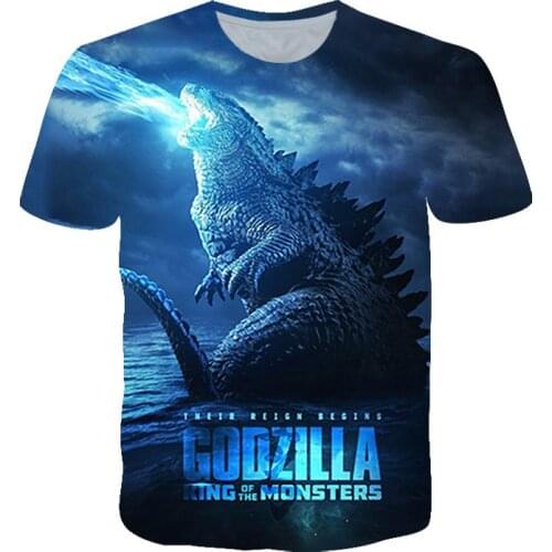 Bandai Summer 3D Printed T-shirts Godzilla Casual Men Women Children Cool Fashion Short Sleeve Boys Girls Kids Interesting Tops