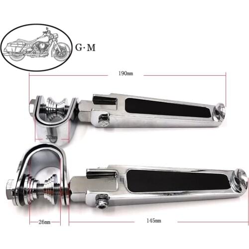Motorcycle Universal highway Folding peg Foot Pedal position on 1" 26mm and 1 1/4" 32mm engine guards Mounts Clamps For Harley