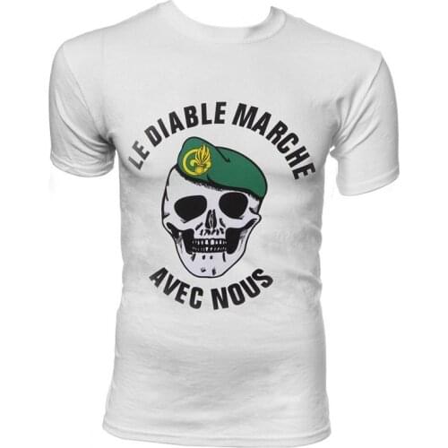 Legion Foreign The Devil Works with Us Foreign Legion Brand 2019 Male Short Sleeve Sleeve Tee Homme Custom Shirt Printing