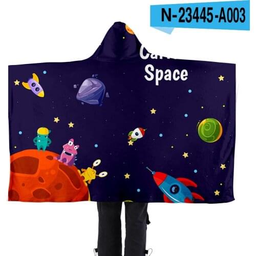 Planet Space Pattern Flannel Soft Warm Plush Home Sofa Chair Living Room Bedroom Lightweight Bed Blanket Available All Season