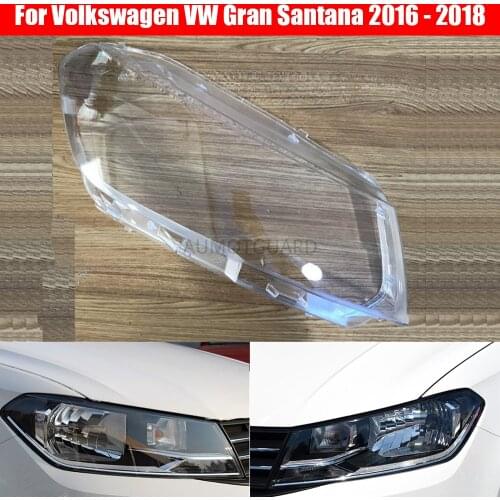 Car Headlamp Lens For Volkswagen VW Gran Santana 2016 2017 2018 Transparent Car Headlight Headlamp Lens Auto Shell Cover
