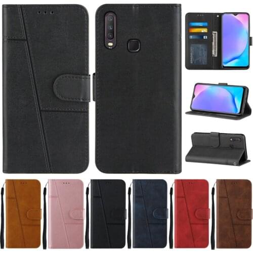 On For VIVO Y17 Case Flip Wallet Phone Case na For VIVO Y 17 Y12 Y15 Y11 Y3 U10 Leather Business Cases Protect Cover Shell Coque