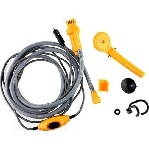 Portable Car Washer 12V Camping Shower DC Car Shower High Pressure Power Washer Electric Pump For Outdoor Camping Travel Pet