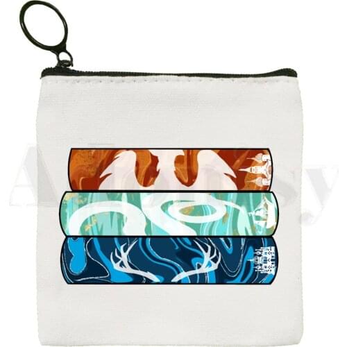 Shadow and Bone Fine Make Me Your Villain Coin Purse Illustration Key Case Simple Small Cloth Bag New Creative Coin Purse
