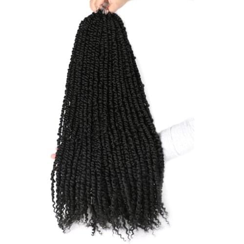 Pre Twisted Passion Twist Hair Crochet Hair Synthetic Ombre Pre looped Fluffy Spring Bomb Twists Braiding Hair