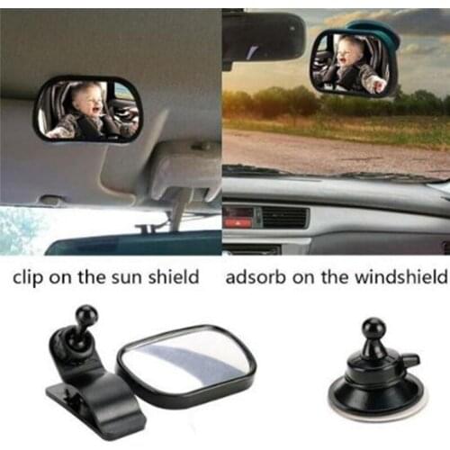 Car Styling Universal Interior Mirror Black Car Child Mirror For Child Seat Safety Auto Headrest Baby Rearview Mirror 360 Degree