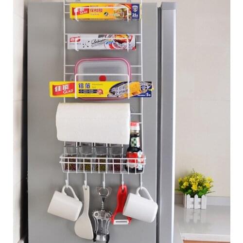 Kitchen Side Shelf Rack Sidewall Multipurpose Shelf Crack Storage Rack Multi-layer Holder Fridge Storage