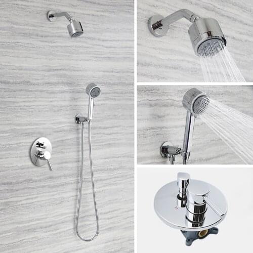 Bathroom Shower Faucet Multifunction Adjustable Pressure Shower Head Handheld Water Saving Spa Rain Spray Shower Mixer Set