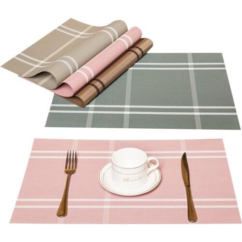 45x30cm PVC Waterproof Non-slip Mat Dining Table Bowl Dish Cup Pad Placemat