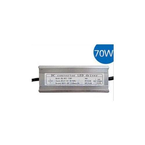 1pcs DC To DC 70w 2100mA Waterproof LED Driver IP67 DC 12-24V Power Supply For LED light