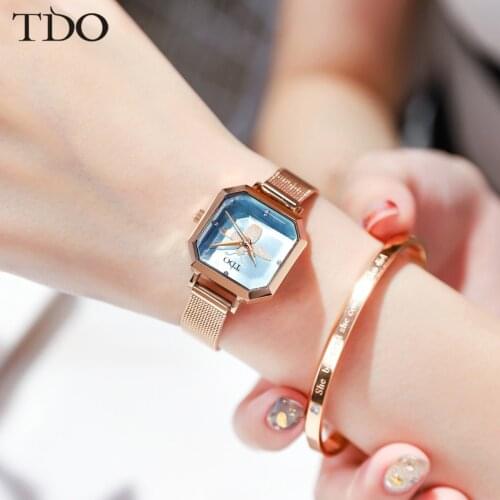 Womens Watch Stainless Steel 2020 Square Womens Watches Top Brand Luxury Zegarek Damski Ladies Clock Bracelet relogio feminino