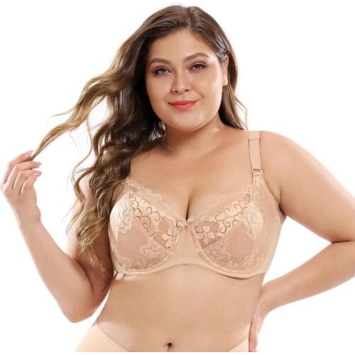 Plus Size Bra Seamless Bras For Women Underwear Lace Push Up Bralette With Pad Sexy Bra Gathers Big Cup Lace Underwear For Women