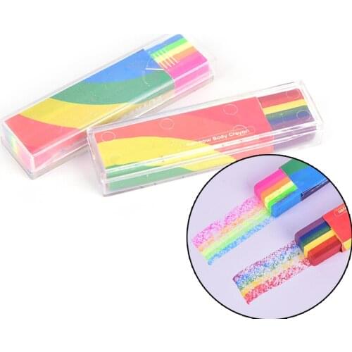 1x Tattoo Painting Stick Pen Pigment Halloween Party Makeup Tools for Children Rainbow Colored Face Paint