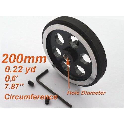 1 Pc Circumference 200mm 0.22yd 7.87'' Length Measure Wheel Hole Diameter 10mm