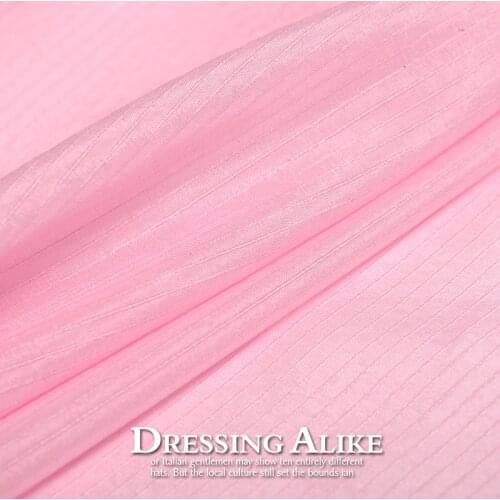 100% pure mulberry pink soft Fine jacquard silk fabric soft clothes A53