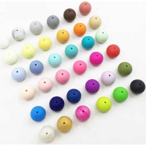 12mm Silicone Beads 1000Pc Food Grade Silicone beads Nursing Silicone Teething Bead In Baby Teethers Necklace DIY