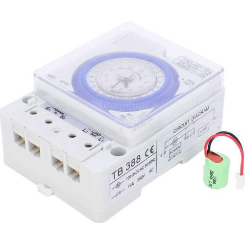 24 Hours Time Switch Programmable Quartz Controlled Stepper Motor Timer AC100-240V 50/60Hz