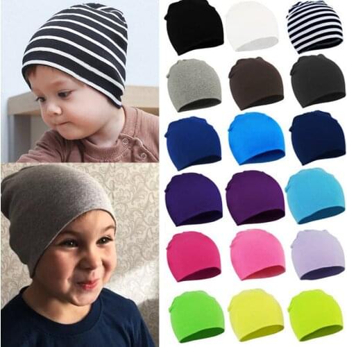 37 Colors Optional Kids Hats Caps Knitted Boy Girls Toddler Cotton Hat Soft Warm Infant Beanie Cap For 0-3 Years Wholesale