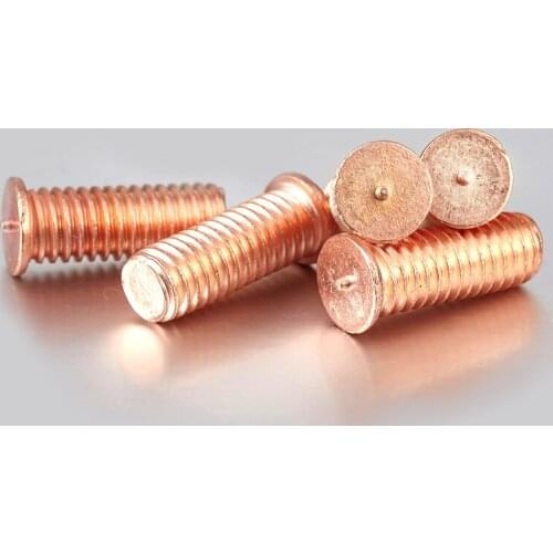 73pcs M3 welding screw bolt stud spot weld screws bolts copper plating thread nail studs nails 6mm-50mm length