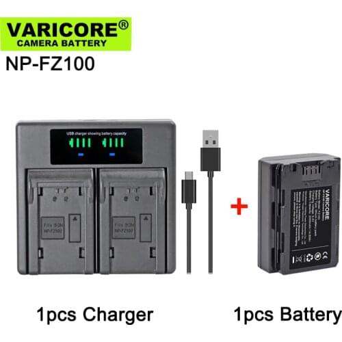Camera 8.4v 2000mAh A7 M3 Micro single NP-FZ100 battery for A7R4 A7R3 7RM3 A7RIII ILCE-9 A9M2 A7S3 Digital batteries+Charger